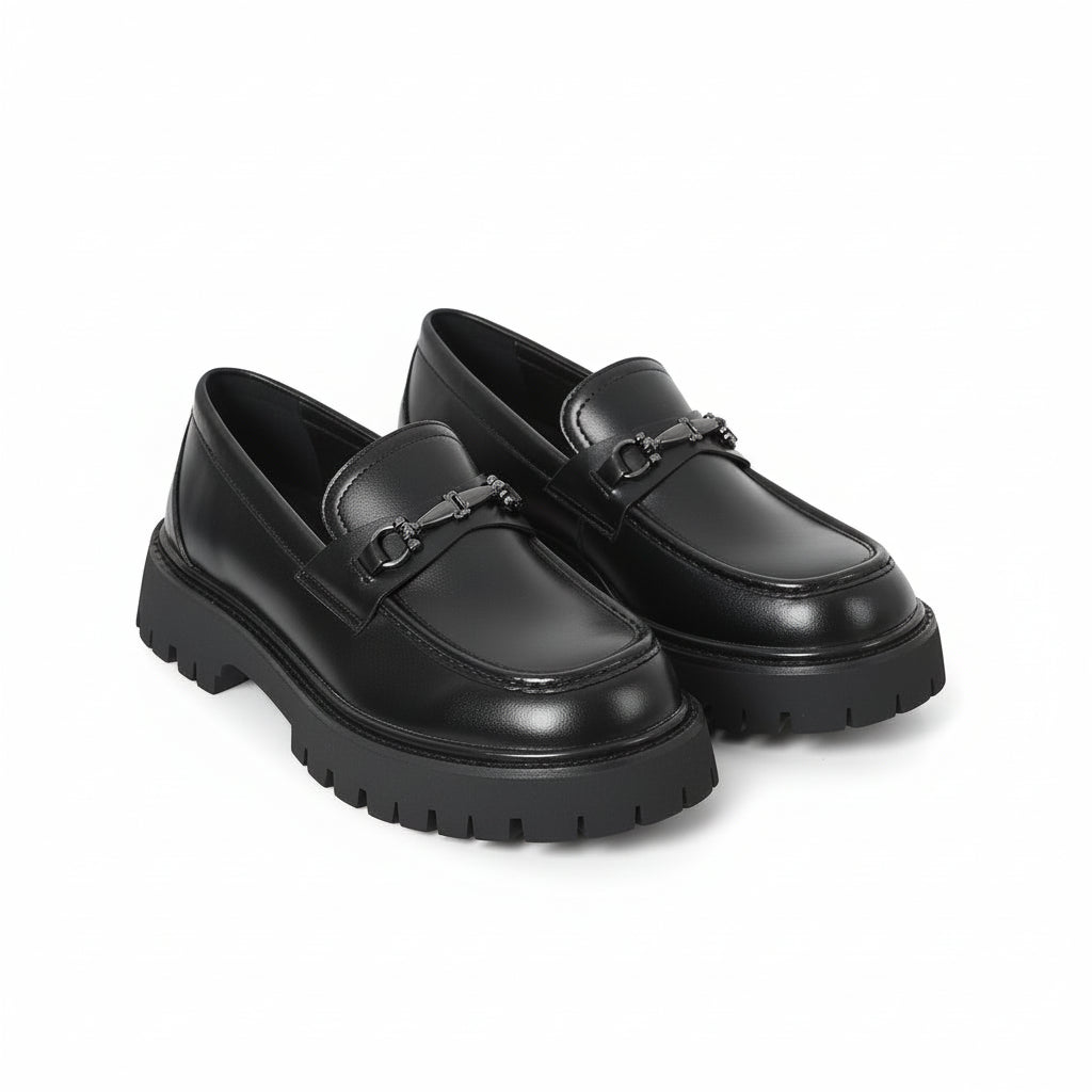Men's Chunky Sole Slip-On Platform Loafers