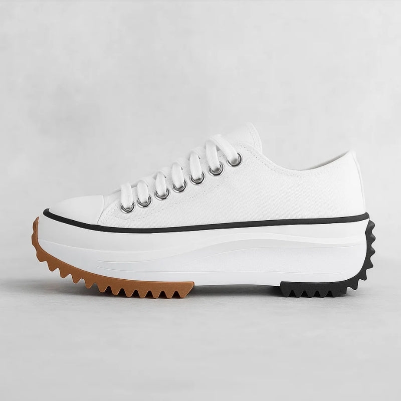 Women’s Low-Top Sneakers with Lace-Up Closure and Platform Sole