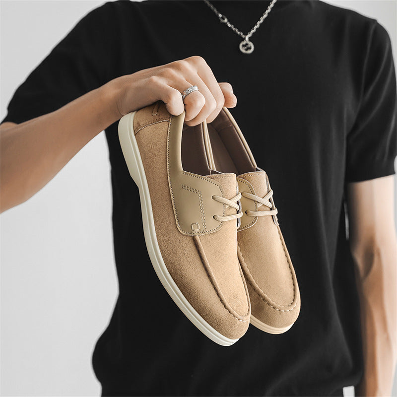 Men’s Suede Leather Casual Loafers with Lightweight Comfort Sole