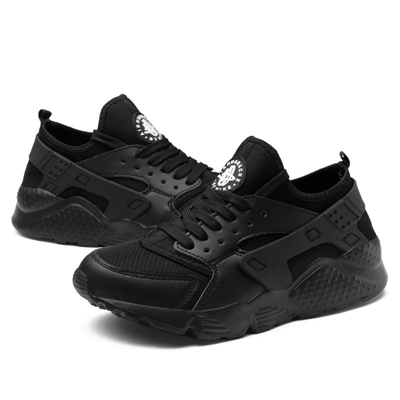 Men's Lace-Up Low-Top Sneakers with Mesh Upper and Chunky Sole