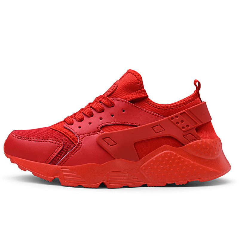Men's Lace-Up Low-Top Sneakers with Mesh Upper and Chunky Sole