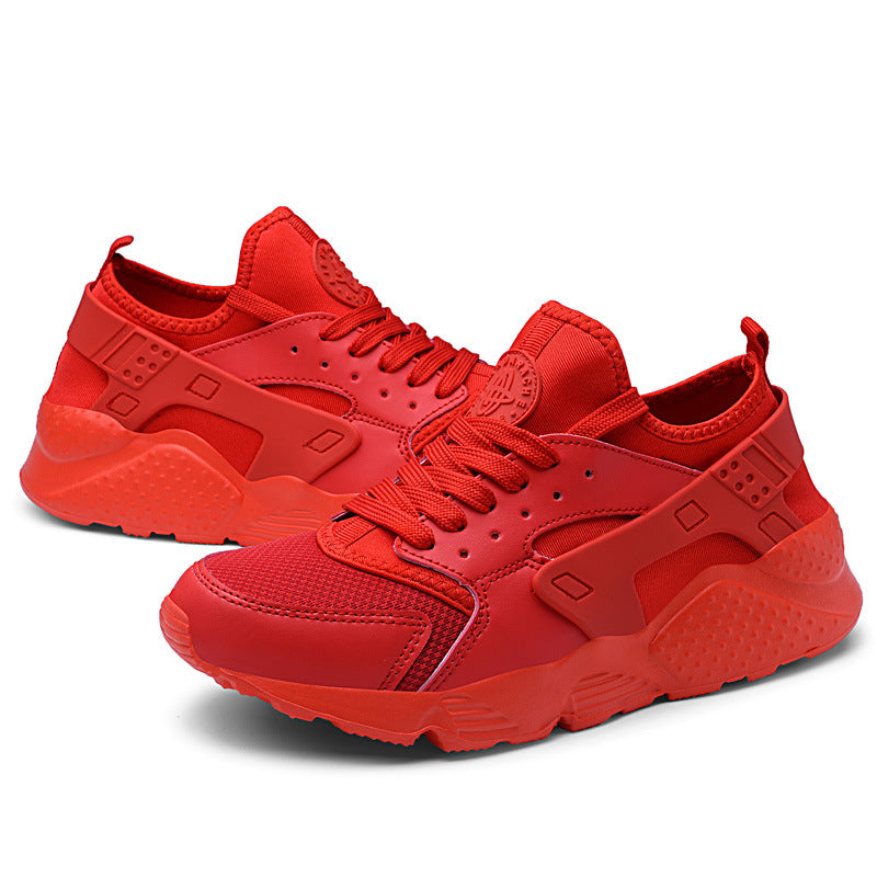 Men's Lace-Up Low-Top Sneakers with Mesh Upper and Chunky Sole