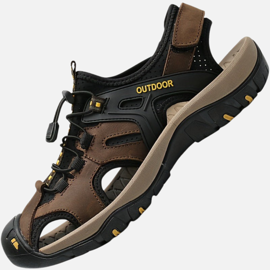 Men’s Outdoor Hiking Sandals with Open Toe and Adjustable Lace Closure