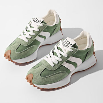 Women’s Lace-Up Sneakers with Low-Cut Design and Textured Sole