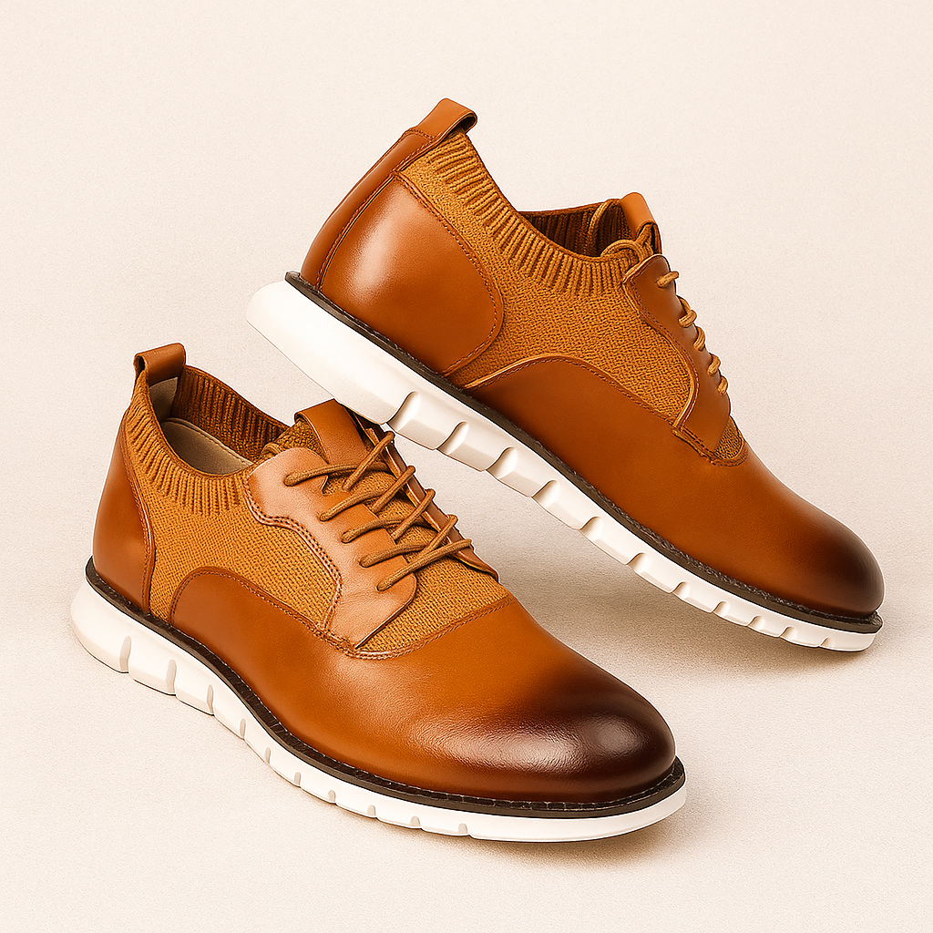 Men’s Lace-Up Casual Sneakers with Contrast Panels and Textured Sole