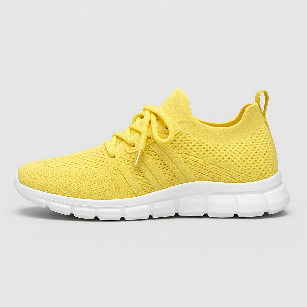 Women's Sneakers Knit Mesh Lace-Up Sock Collar Pull Tab Treaded