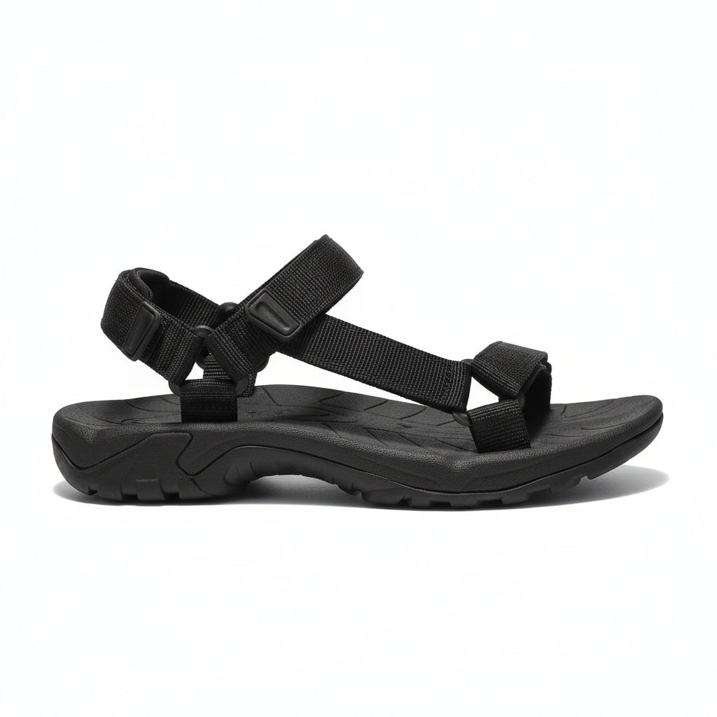 Men's Sport Sandals - Hook-And-Loop Straps - Contoured Footbed