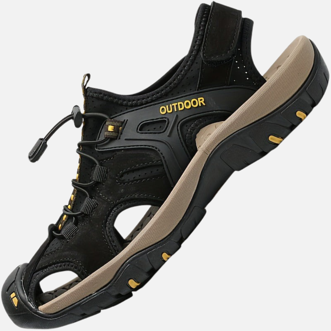 Men’s Outdoor Hiking Sandals with Open Toe and Adjustable Lace Closure