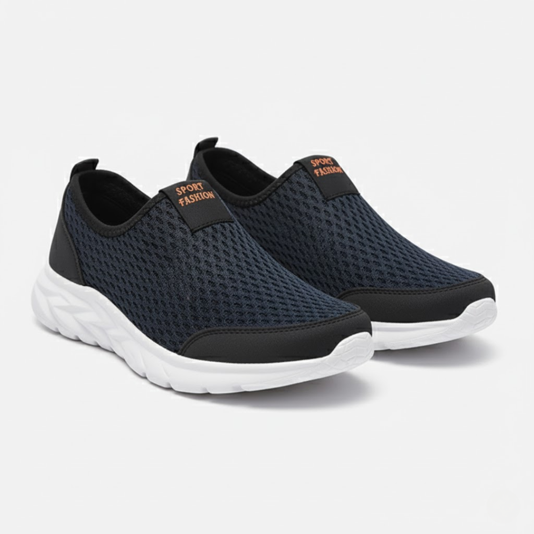 Men's Sneakers Slip-On Mesh Textured Low-Top Pull Tab