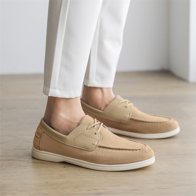 Men’s Suede Leather Casual Loafers with Lightweight Comfort Sole