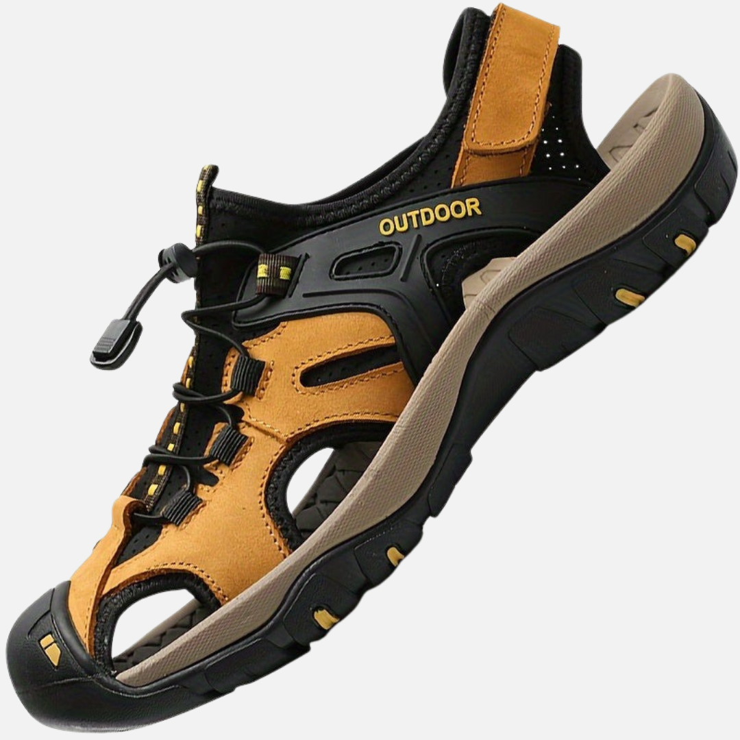 Men’s Outdoor Hiking Sandals with Open Toe and Adjustable Lace Closure