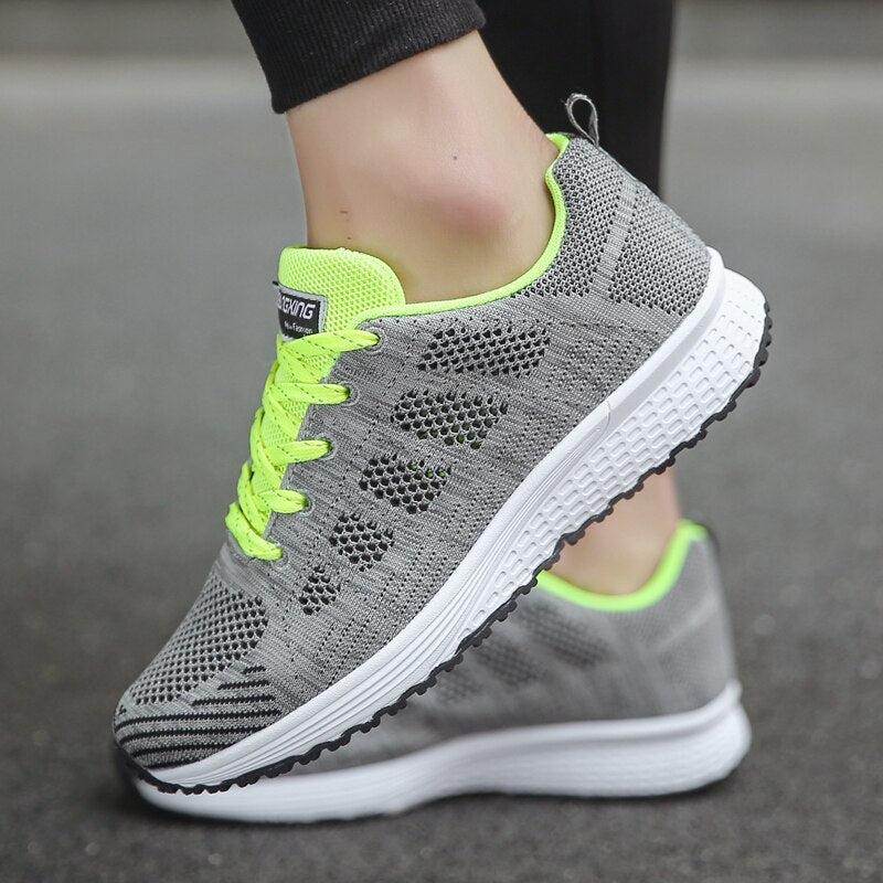 Women's Lace-Up Sneakers with Low-Cut Design and Textured Sole