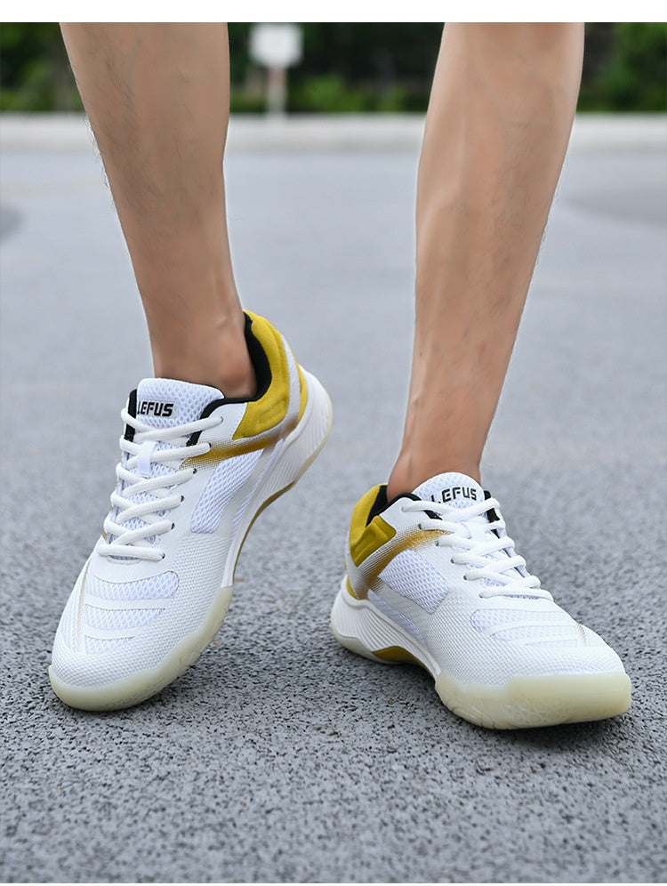Men's Lace-Up Pickleball/Court Shoes with Mesh Upper and Rubber Sole