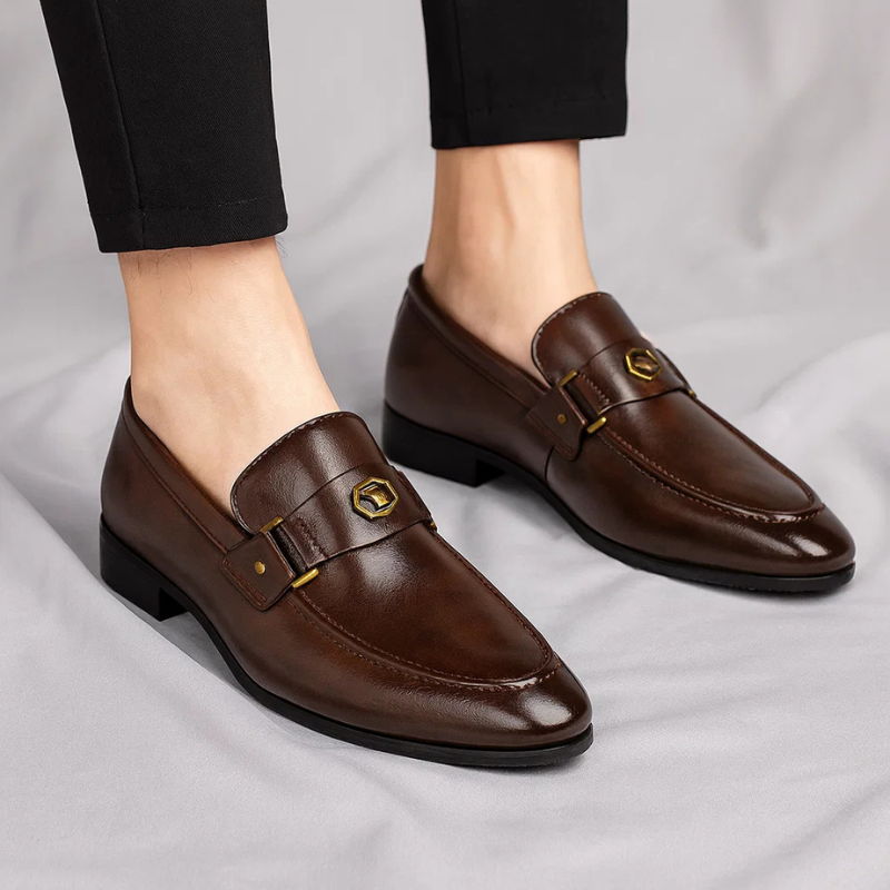 Men's Horsebit Penny Loafers - Pointed Toe Slip-On