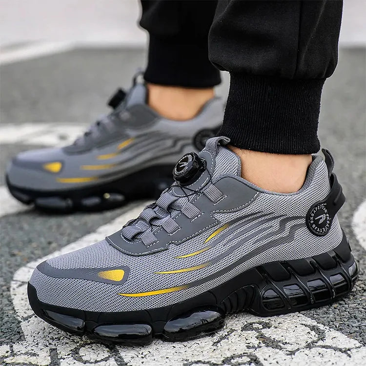 Men’s Lace-Up Safety Shoes with Reinforced Toe and Chunky Sole