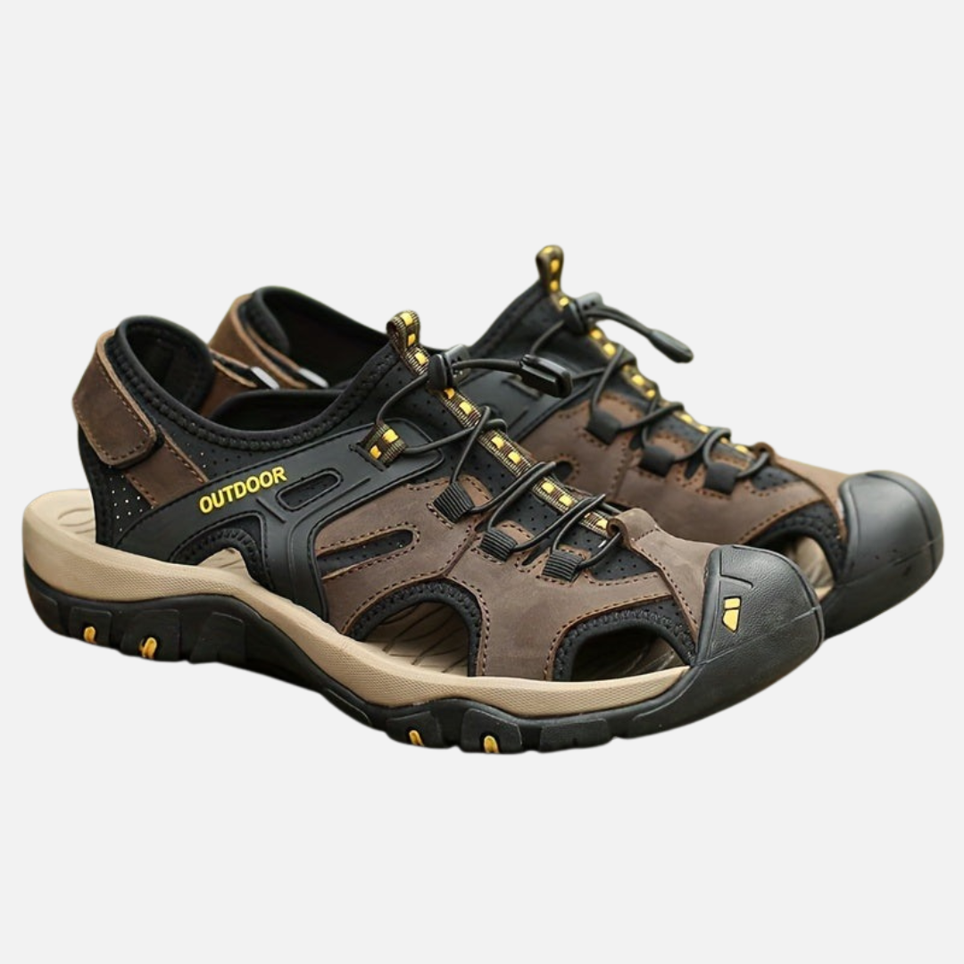 Men’s Outdoor Hiking Sandals with Open Toe and Adjustable Lace Closure