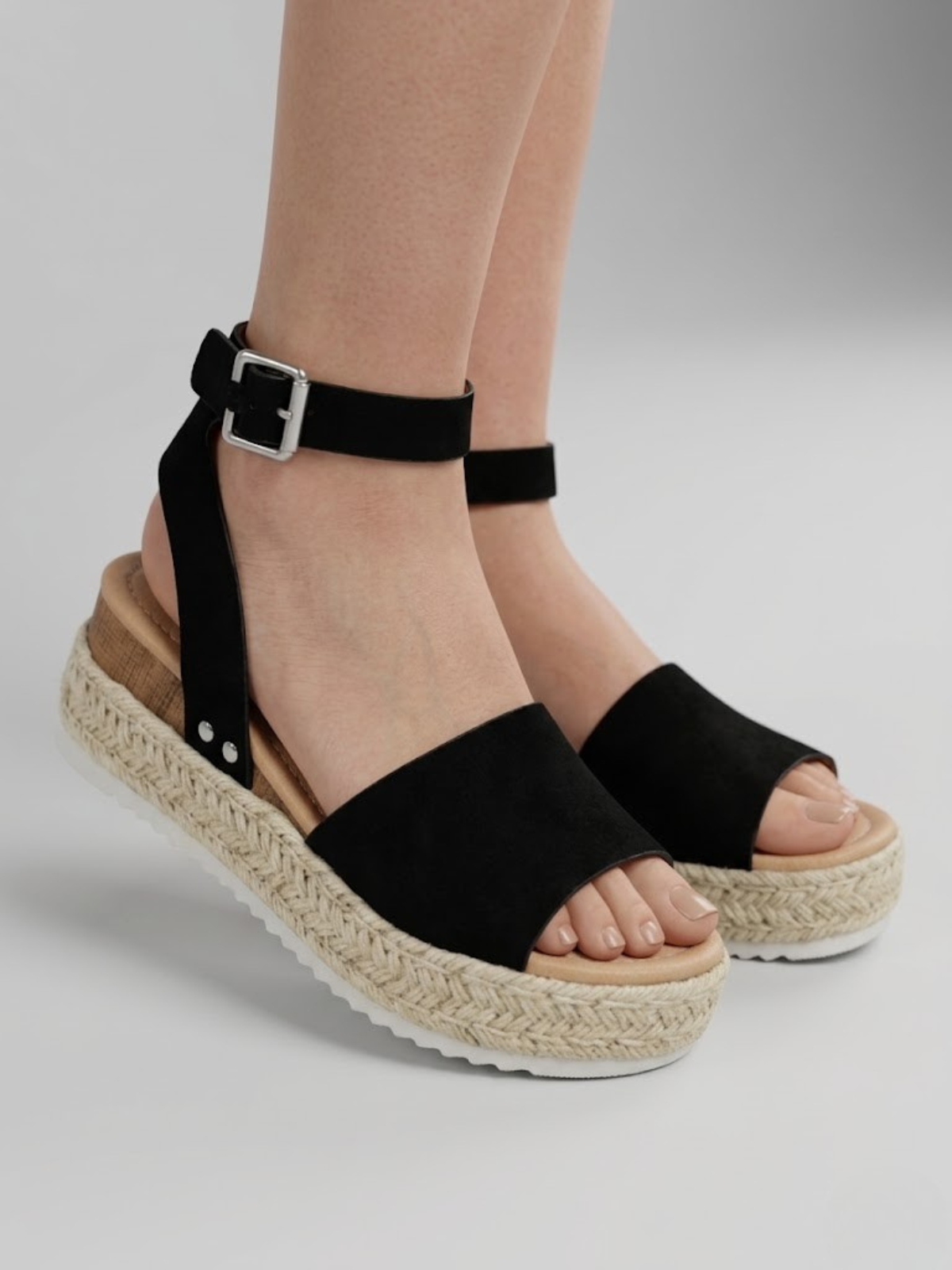 Women's Platform Sandals Ankle Strap Espadrille Wedges