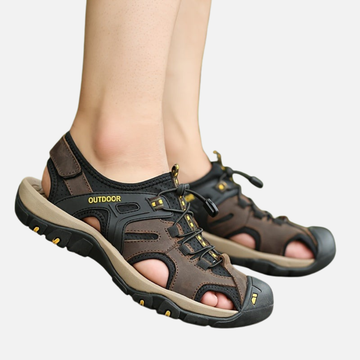 Men’s Outdoor Hiking Sandals with Open Toe and Adjustable Lace Closure