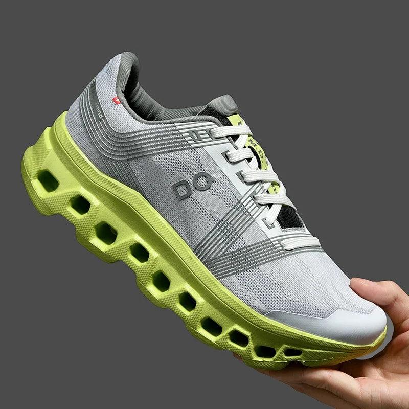 Men's Lace-Up Low-Top Sneakers with Mesh Upper and Pod-Cell Sole