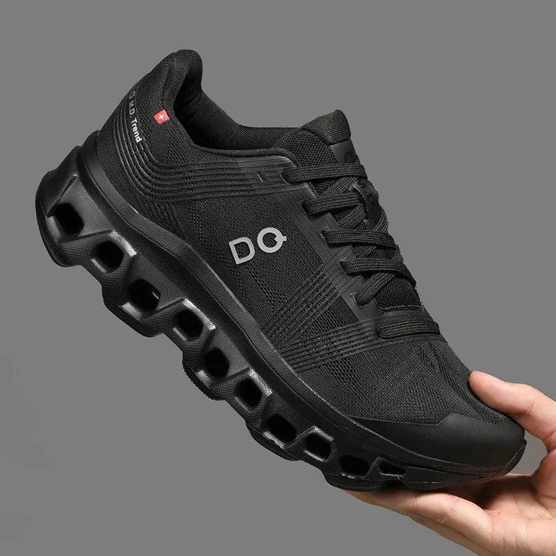 Men's Lace-Up Low-Top Sneakers with Mesh Upper and Pod-Cell Sole