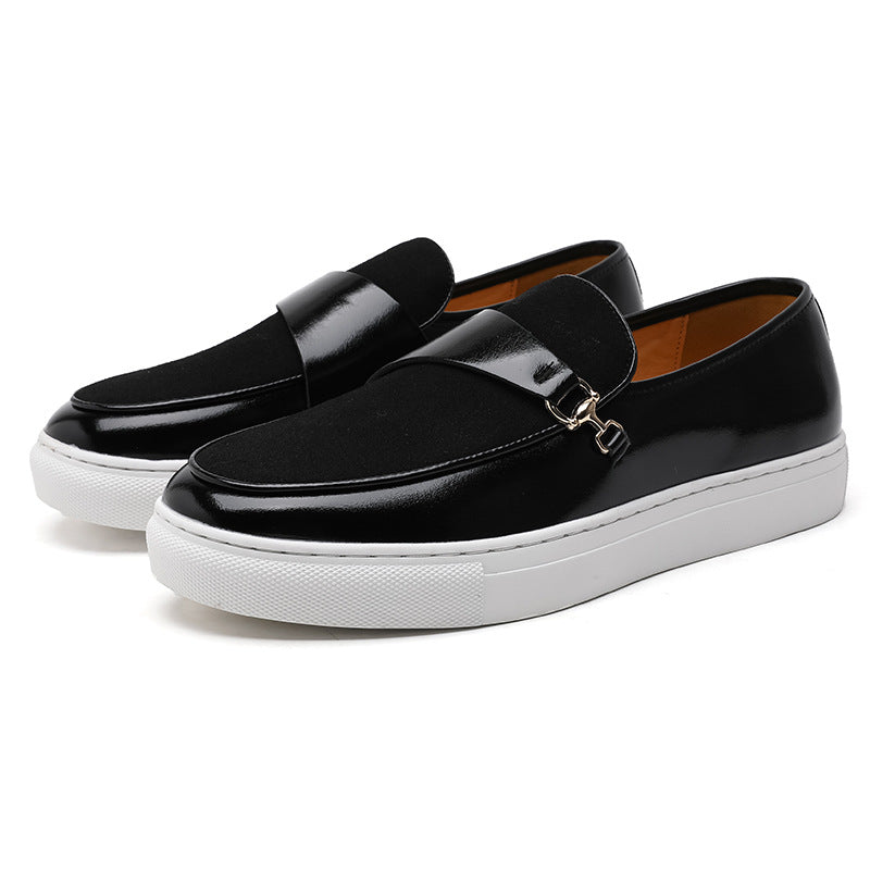 Men’s Slip-On Loafer Sneakers with Horsebit Detail and Flat Sole