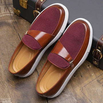 Men’s Slip-On Loafer Sneakers with Horsebit Detail and Flat Sole