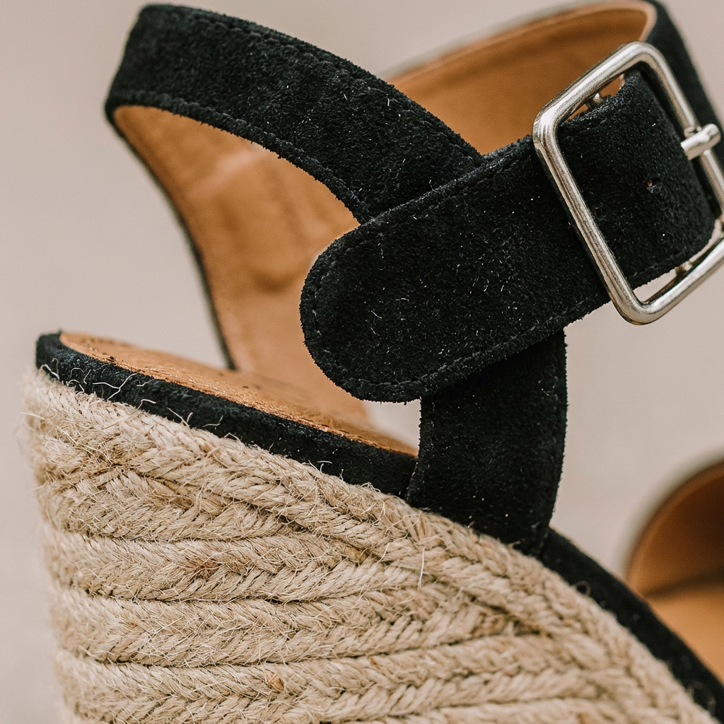 Women's Platform Espadrille Wedge Sandals Ankle Strap Buckle