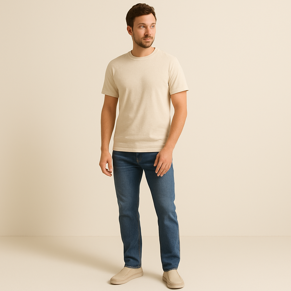 Men’s Slip On Canvas Loafers with Elastic Side Panels and Flat Sole
