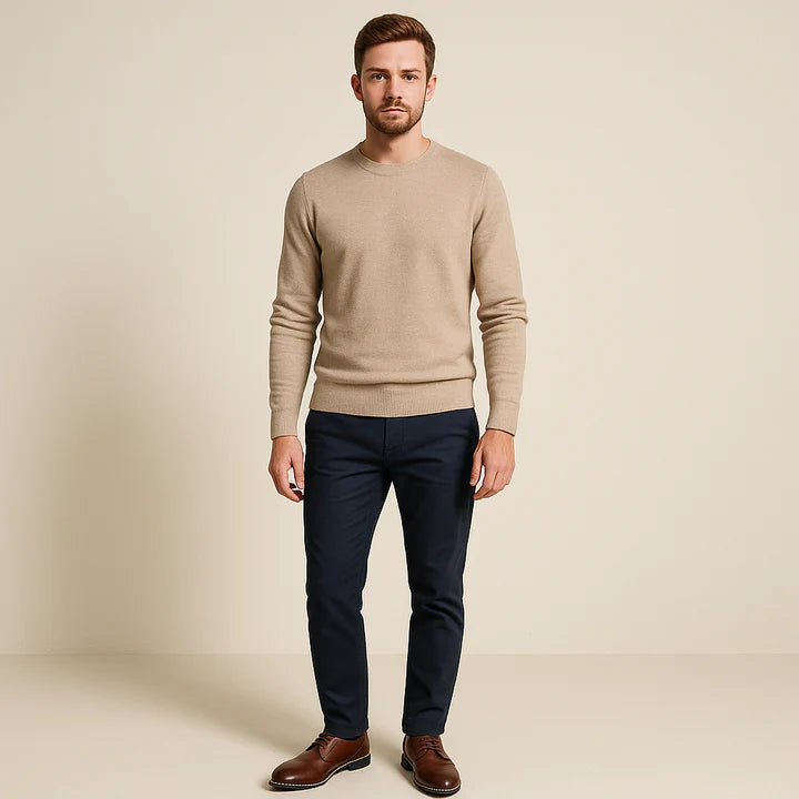 Men’s Lace-Up Derby Shoes with Rounded Toe and Stitched Sole