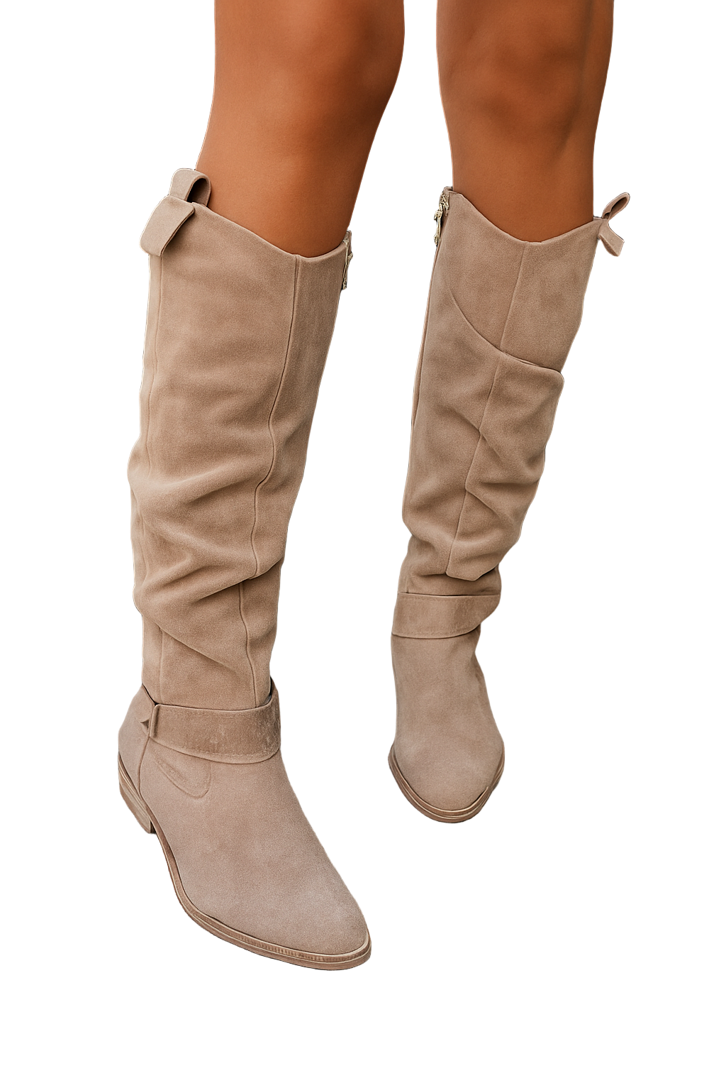Women’s Modern Tall Boots with Low Block Heel
