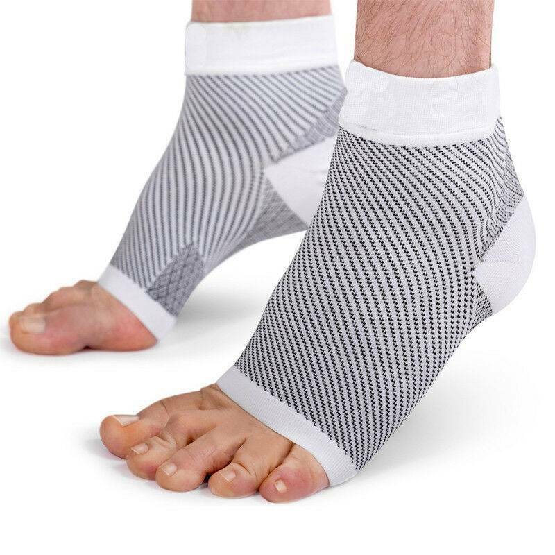 Men’s Compression Ankle Support Socks with Open Toe Design