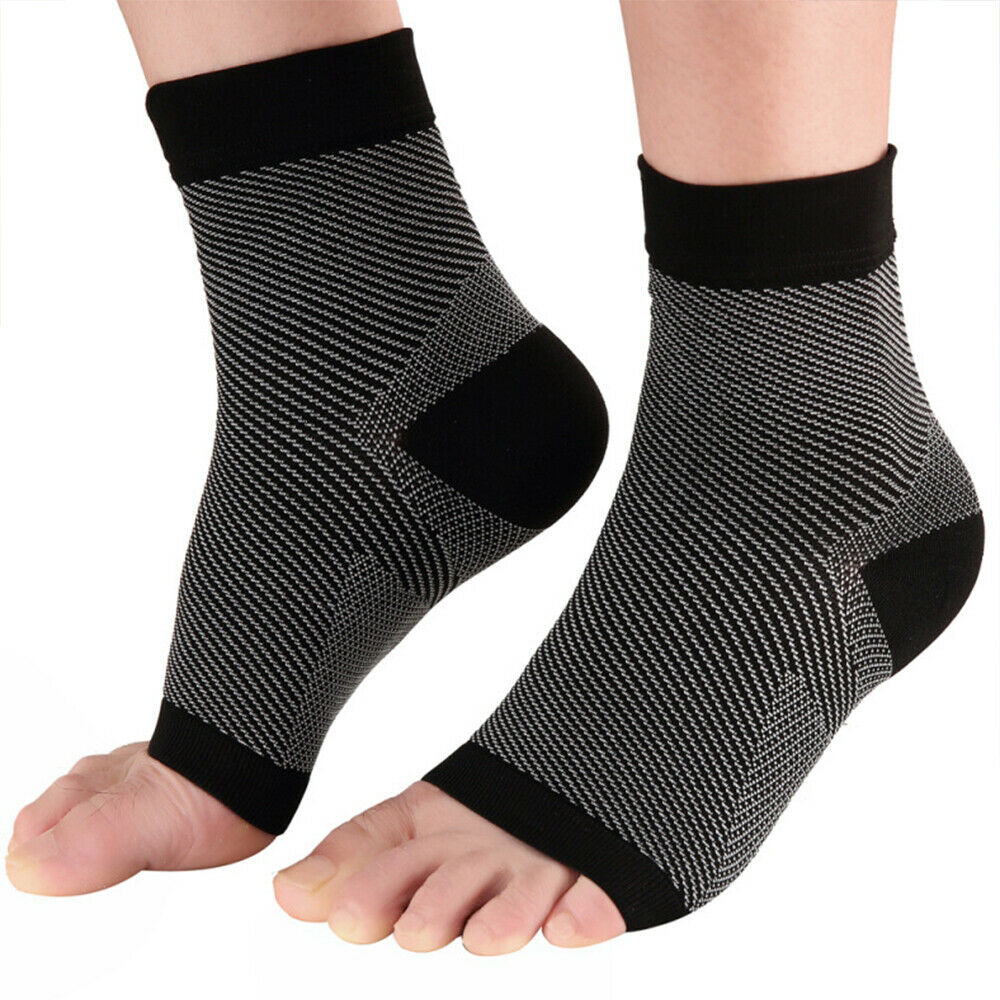 Men’s Compression Ankle Support Socks with Open Toe Design