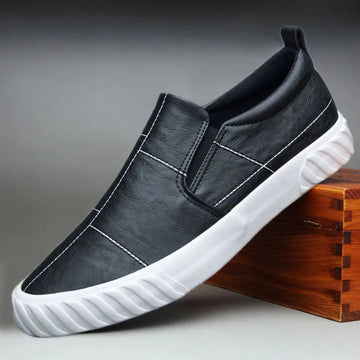Men's Contrast Stitch Slip-On Penny Loafers Low-Top Shoes