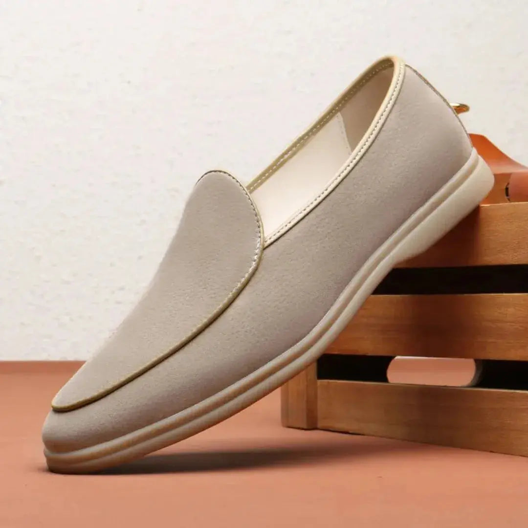 Men's Pointed Toe Slip-On Penny Loafers Flat Shoes
