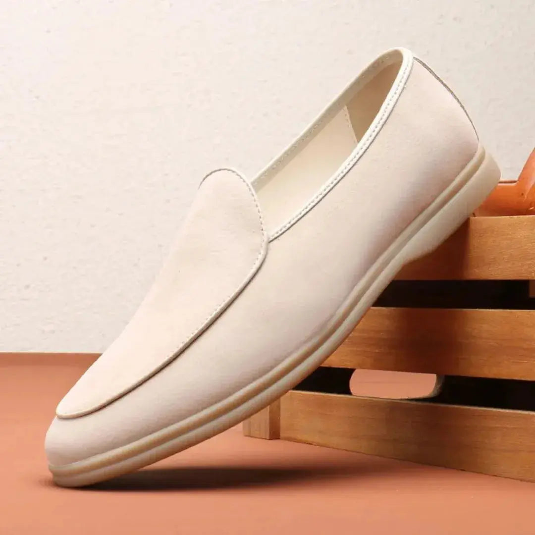 Men's Pointed Toe Slip-On Penny Loafers Flat Shoes