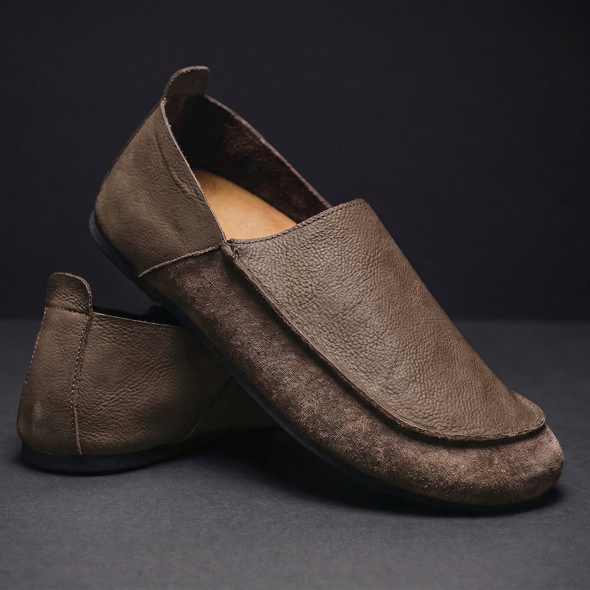 Men's Leather Slip-On Loafers