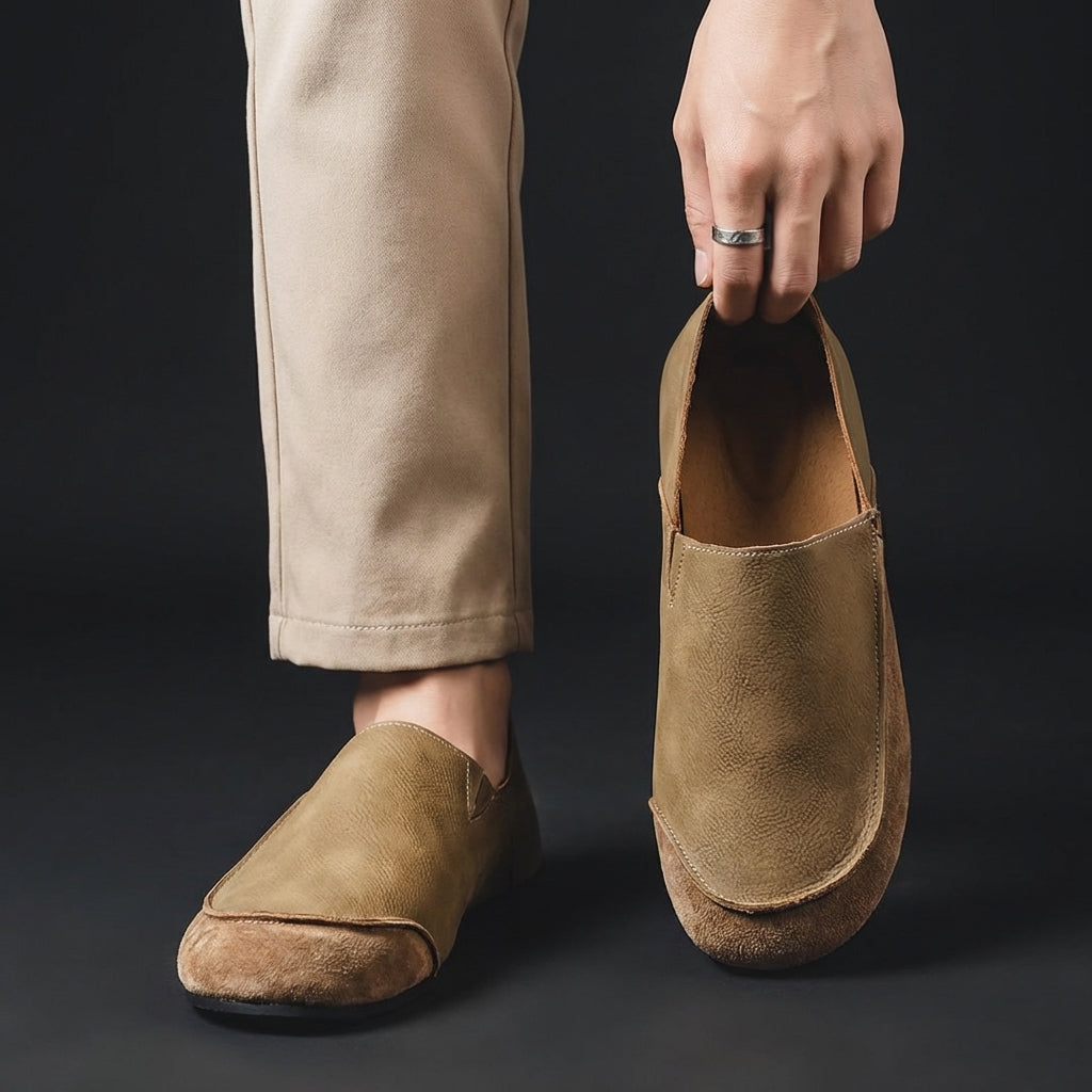 Men's Leather Slip-On Loafers