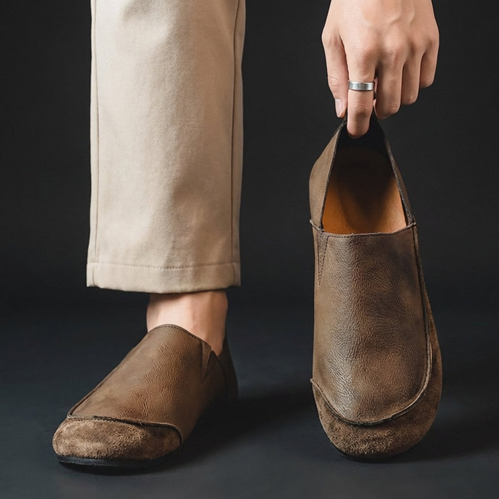 Men's Leather Slip-On Loafers