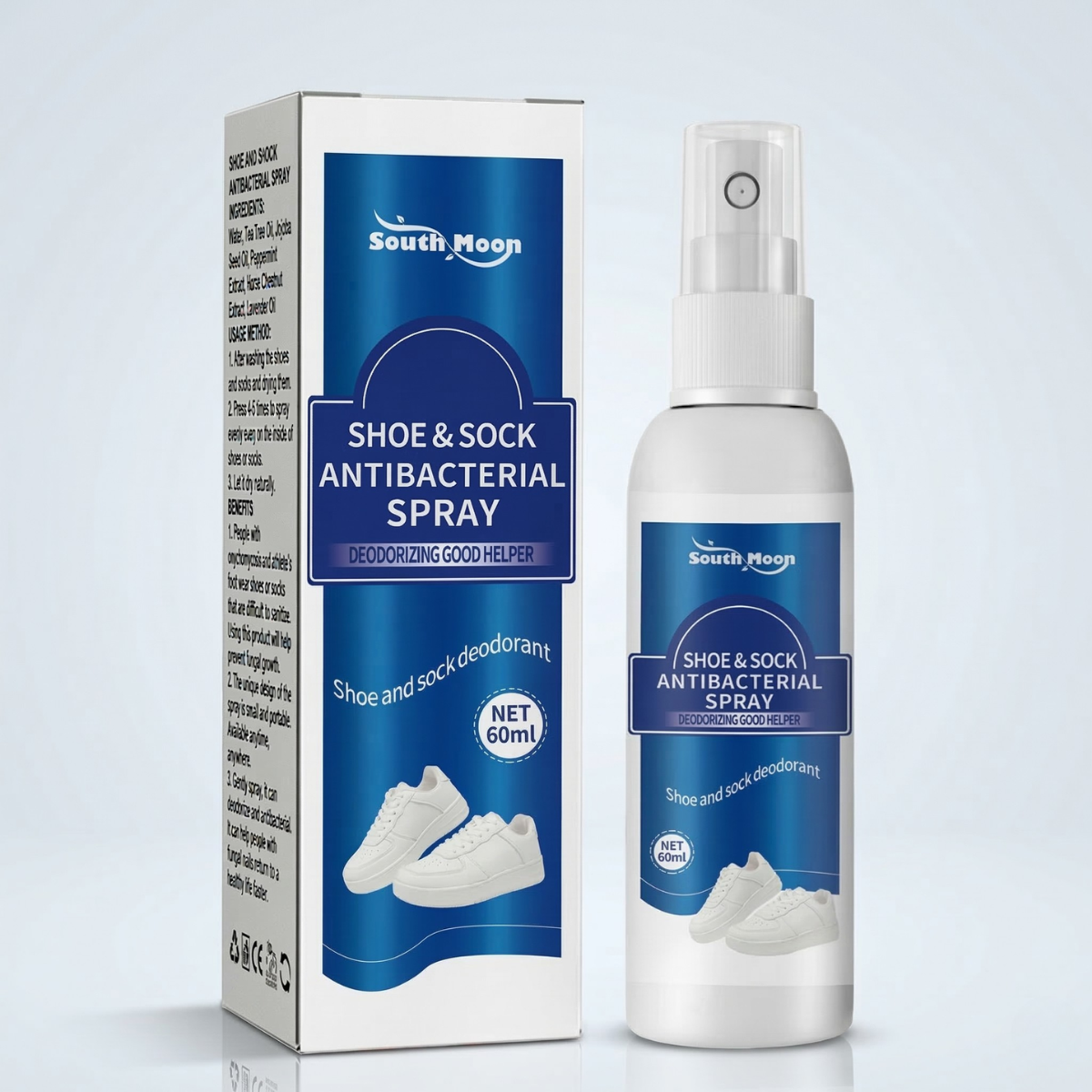 Shoe and Sock Antibacterial Deodorizing Spray – 60ml