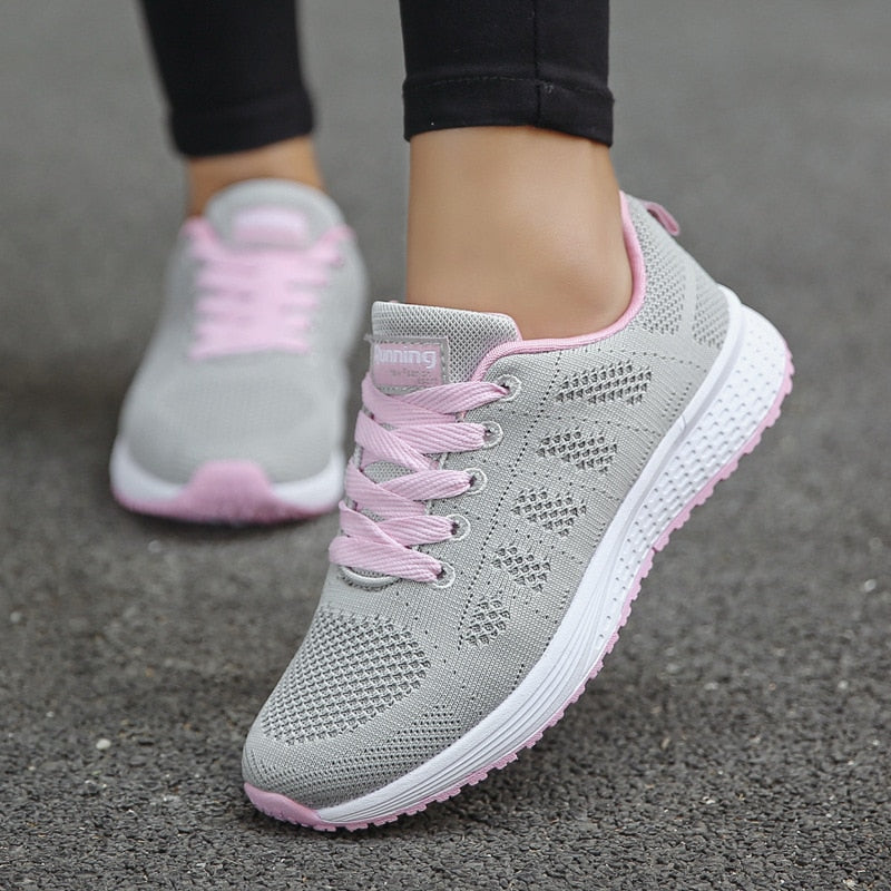 Women's Lace-Up Sneakers with Low-Cut Design and Textured Sole