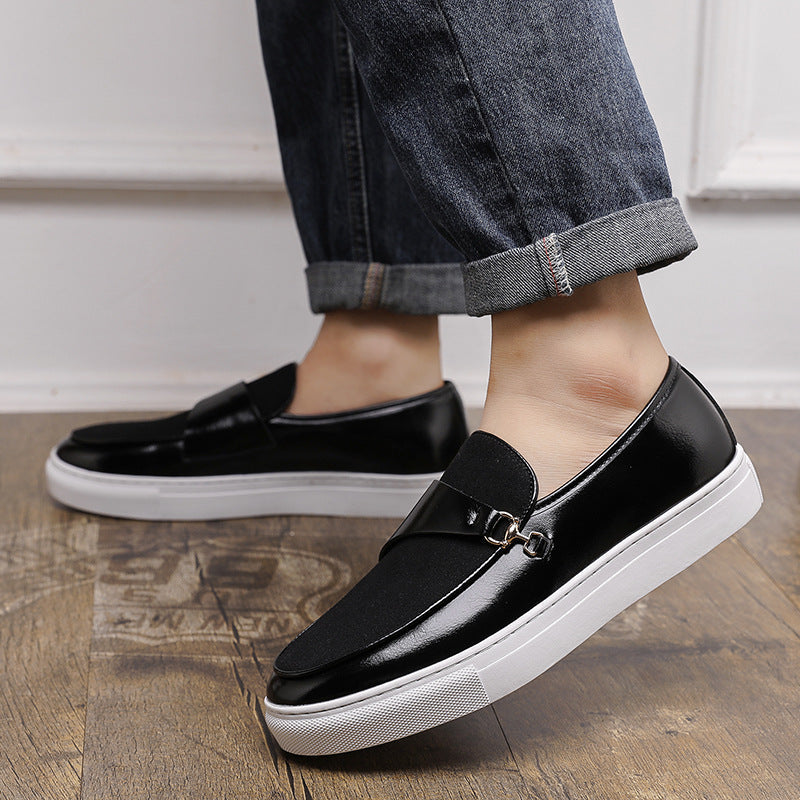 Men’s Slip-On Loafer Sneakers with Horsebit Detail and Flat Sole