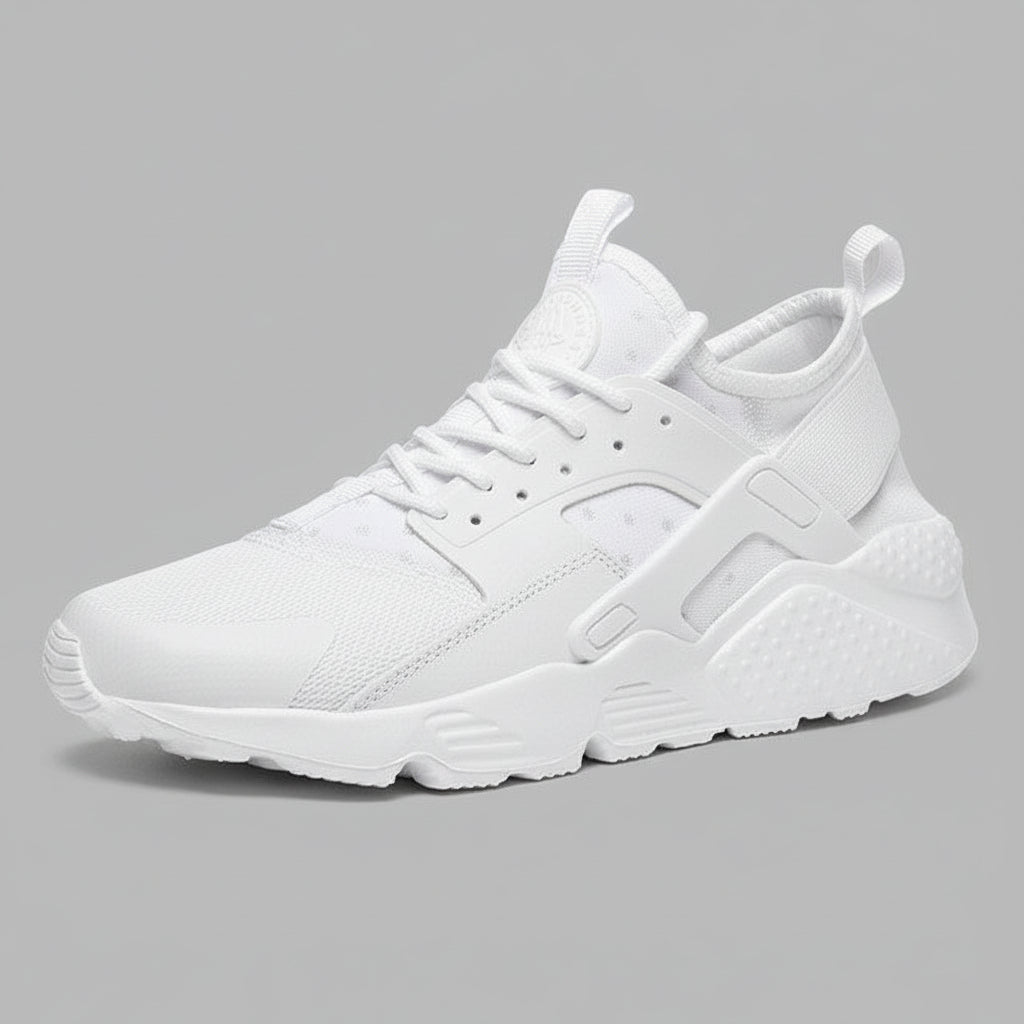 Men’s Low-Top Sneakers with Rounded Toe and Lace-Up Closure