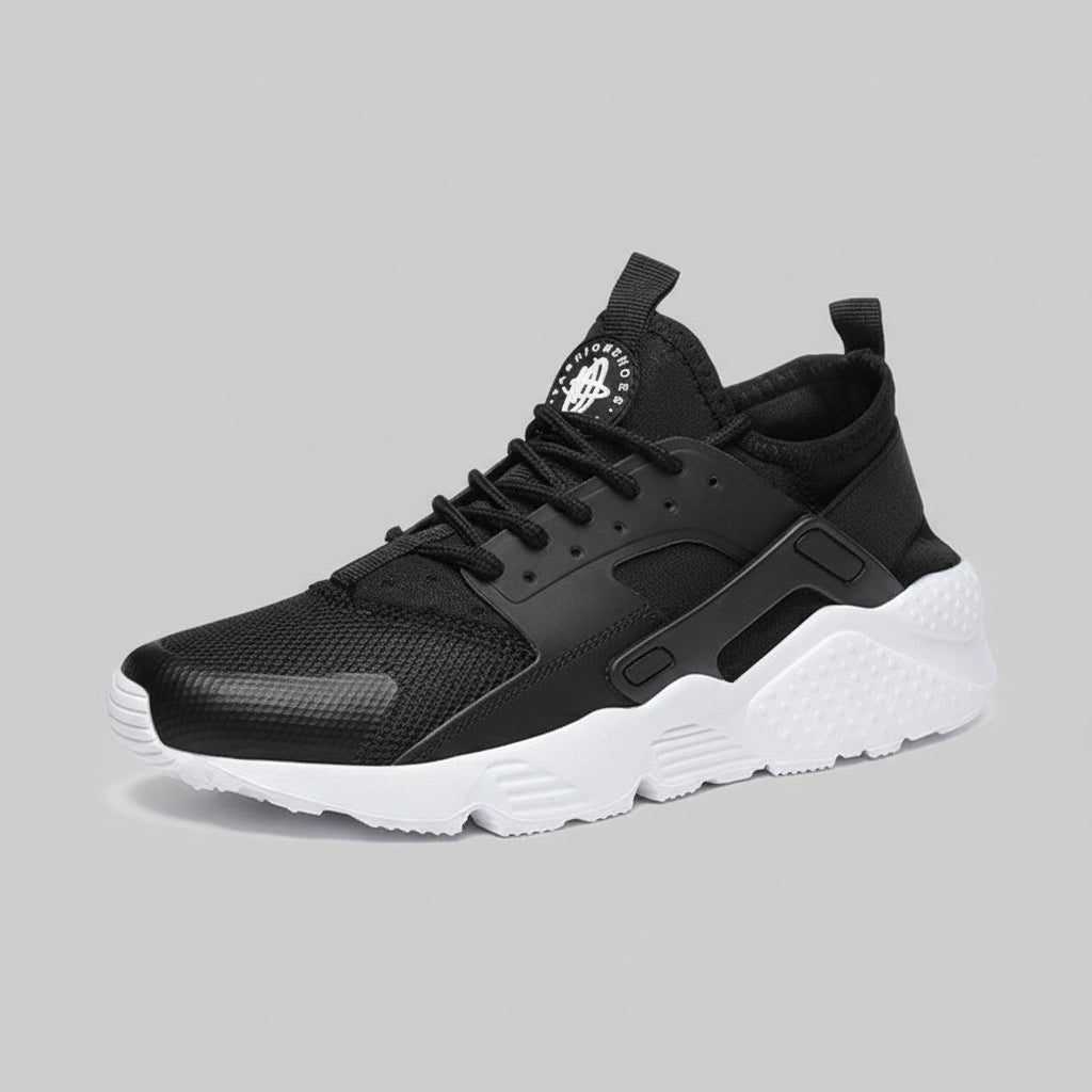 Men’s Low-Top Sneakers with Rounded Toe and Lace-Up Closure