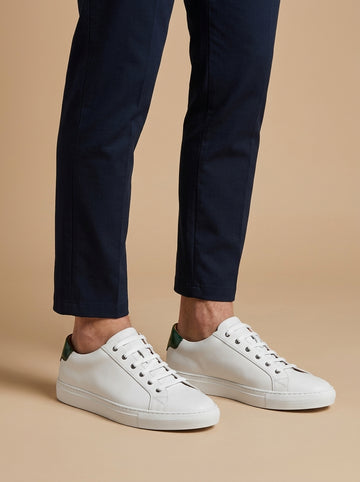 Men’s White Leather Sneakers