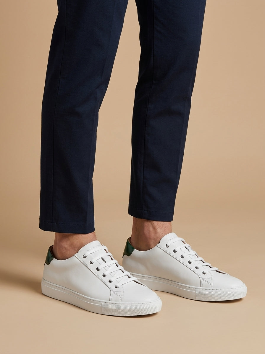 Men’s White Leather Sneakers