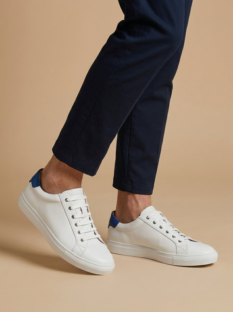 Men’s White Leather Sneakers