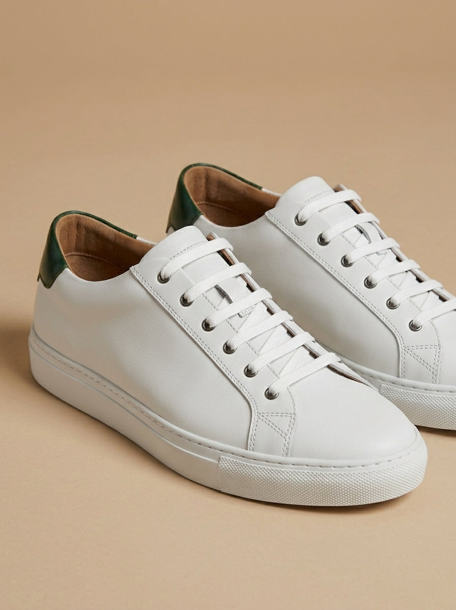 Men’s White Leather Sneakers