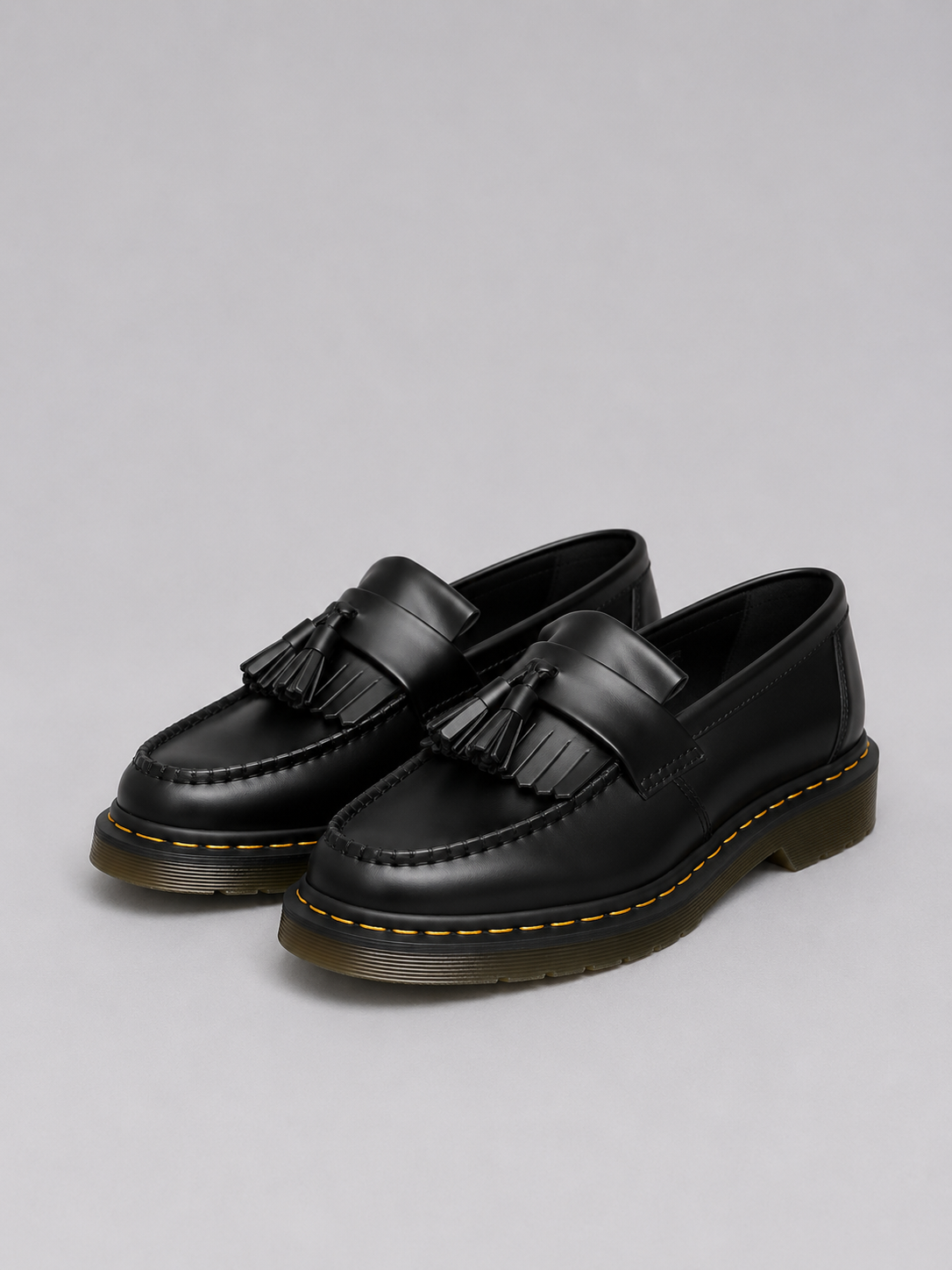 Men's Leather Loafers Tassel Slip-On Chunky Sole