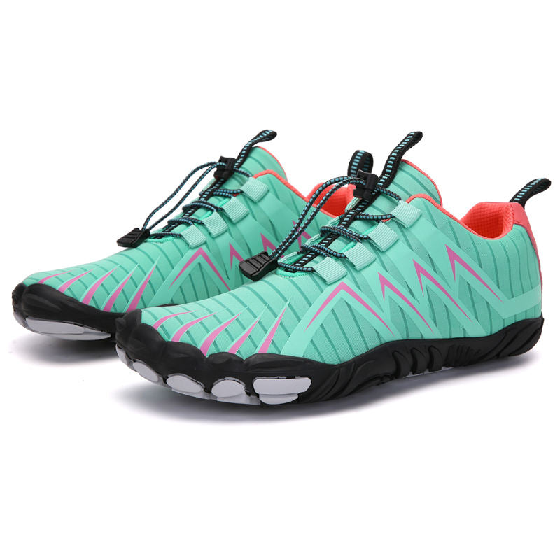 Men's Athletic Shoes - Bungee Lace-Up - Segmented Flexible Sole