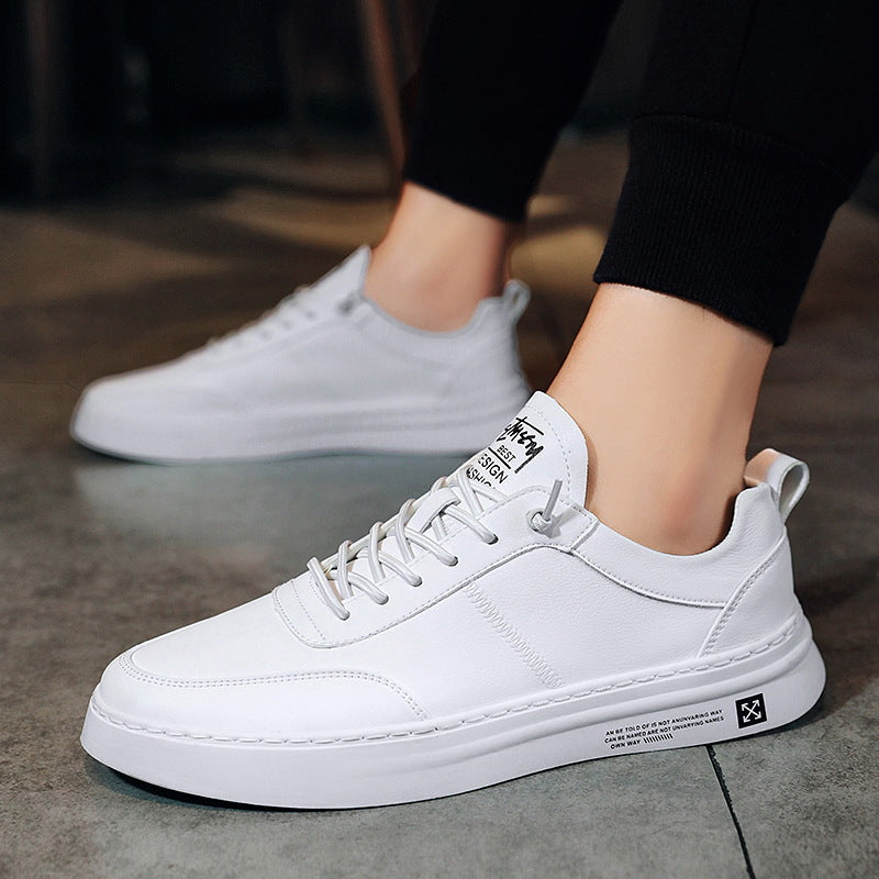 Men's Lace-Up Low Top Sneakers - Round Toe - Flat Rubber Sole